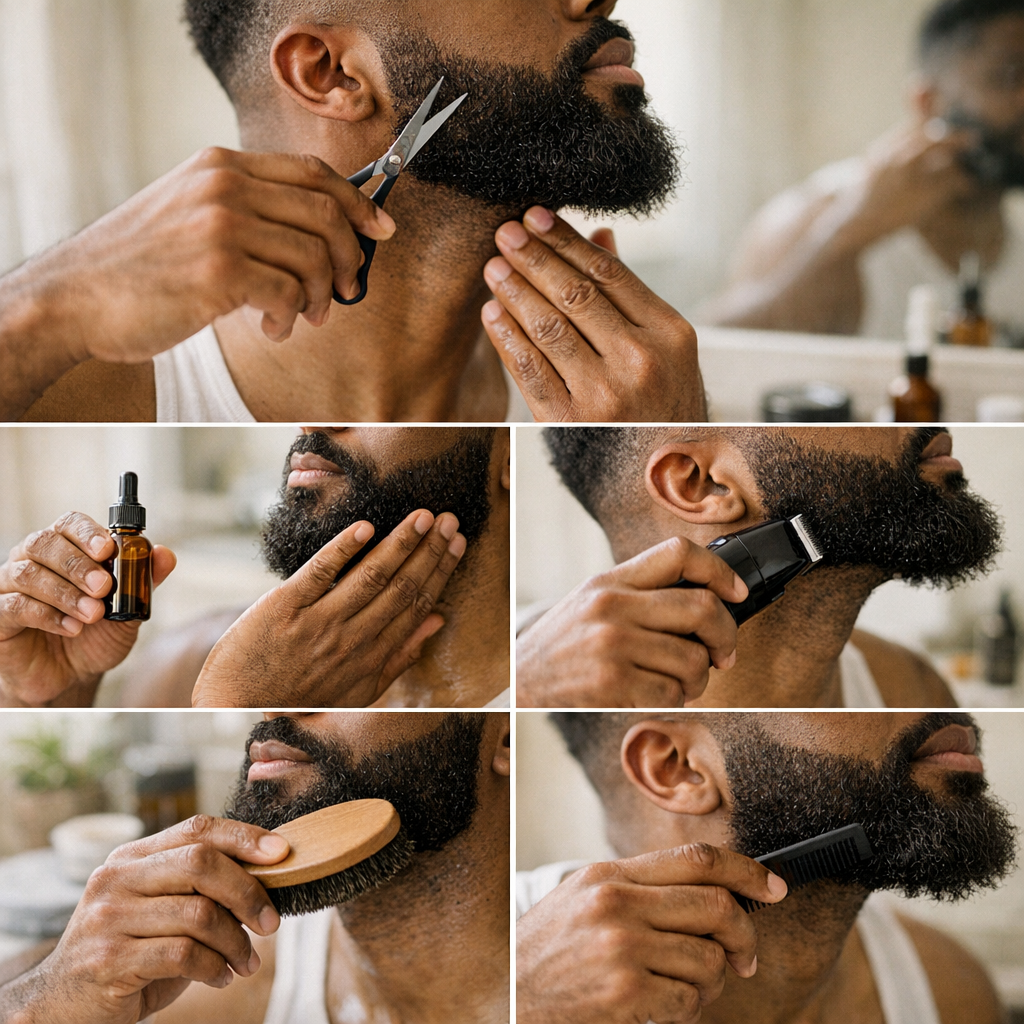 Prendre soin de sa barbe afro dégradé : routine en 5 gestes