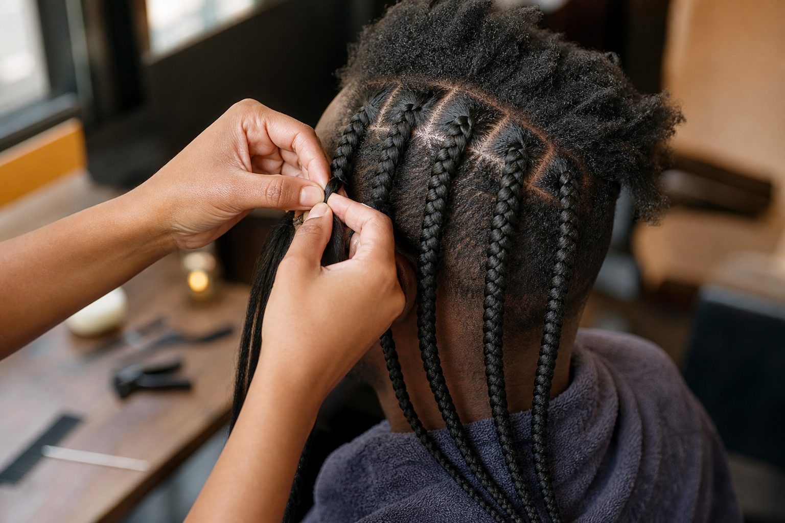 Comment faire des box braids homme étape par étape sans tirer sur le cuir chevelu
