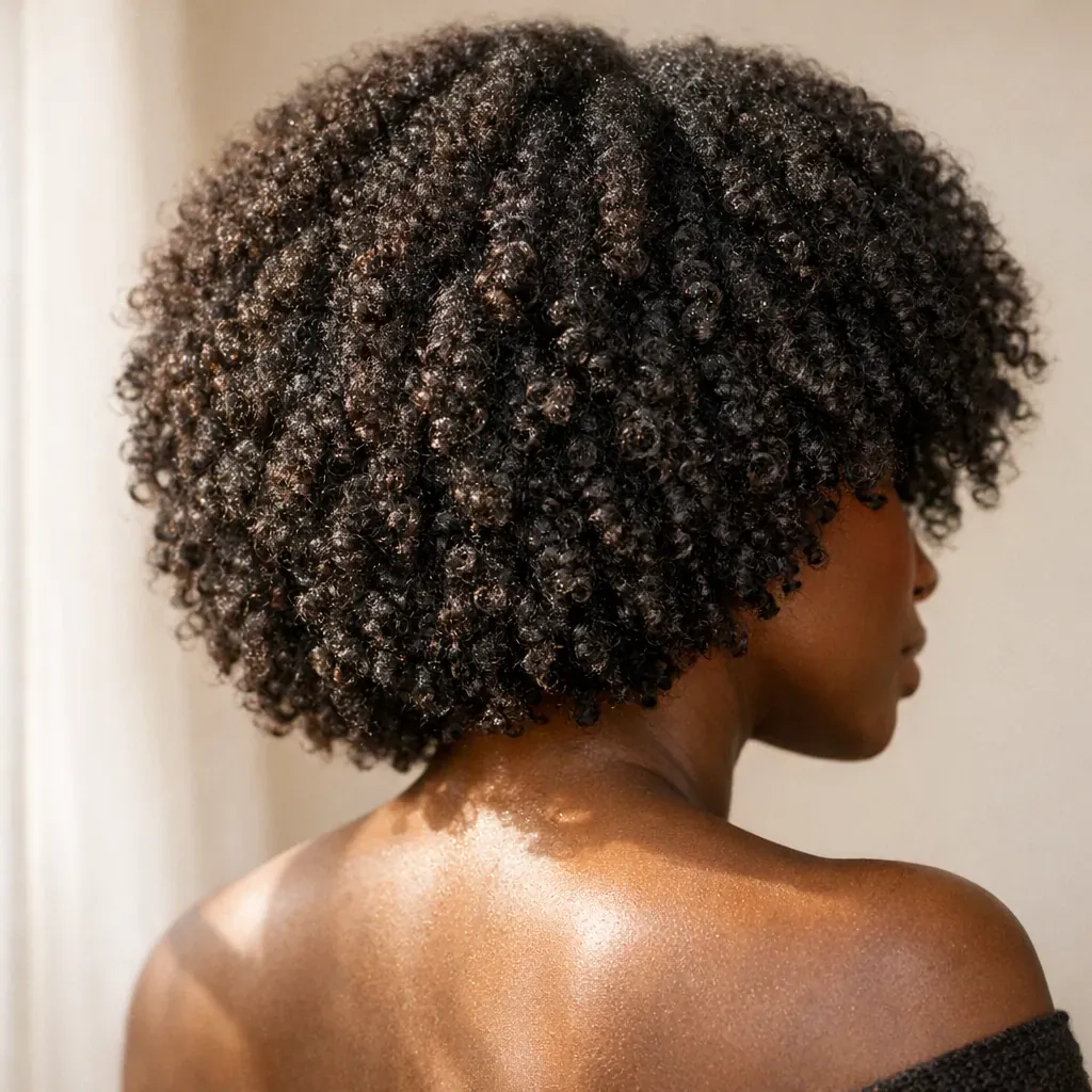 Le carré sur Cheveux crépus : formes, shrinkage et volume