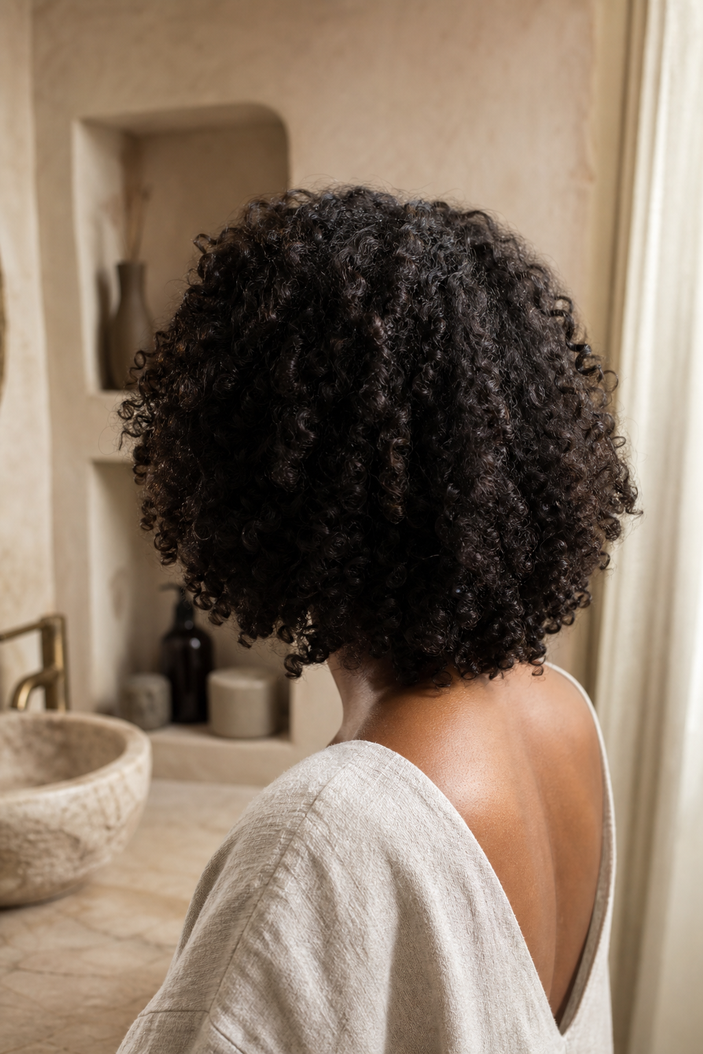 Quelle coupe met en valeur les cheveux bouclés mi-longs ?