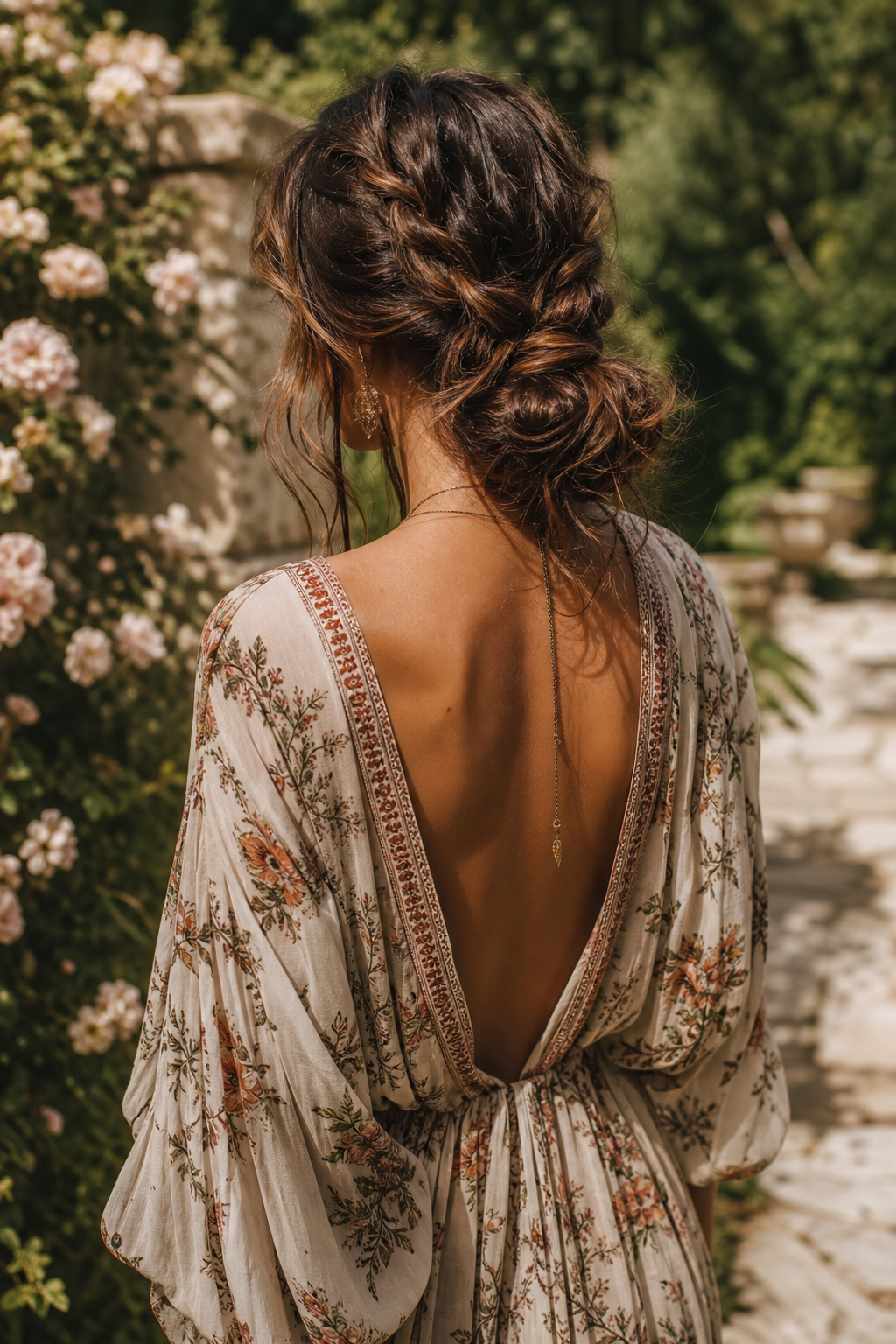 Une coiffure bohème chic avec tresse qui sublime votre robe