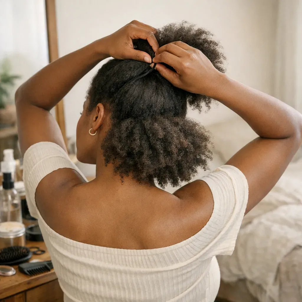 Tuto coiffure afro facile : préparer, attacher et garder le volume
