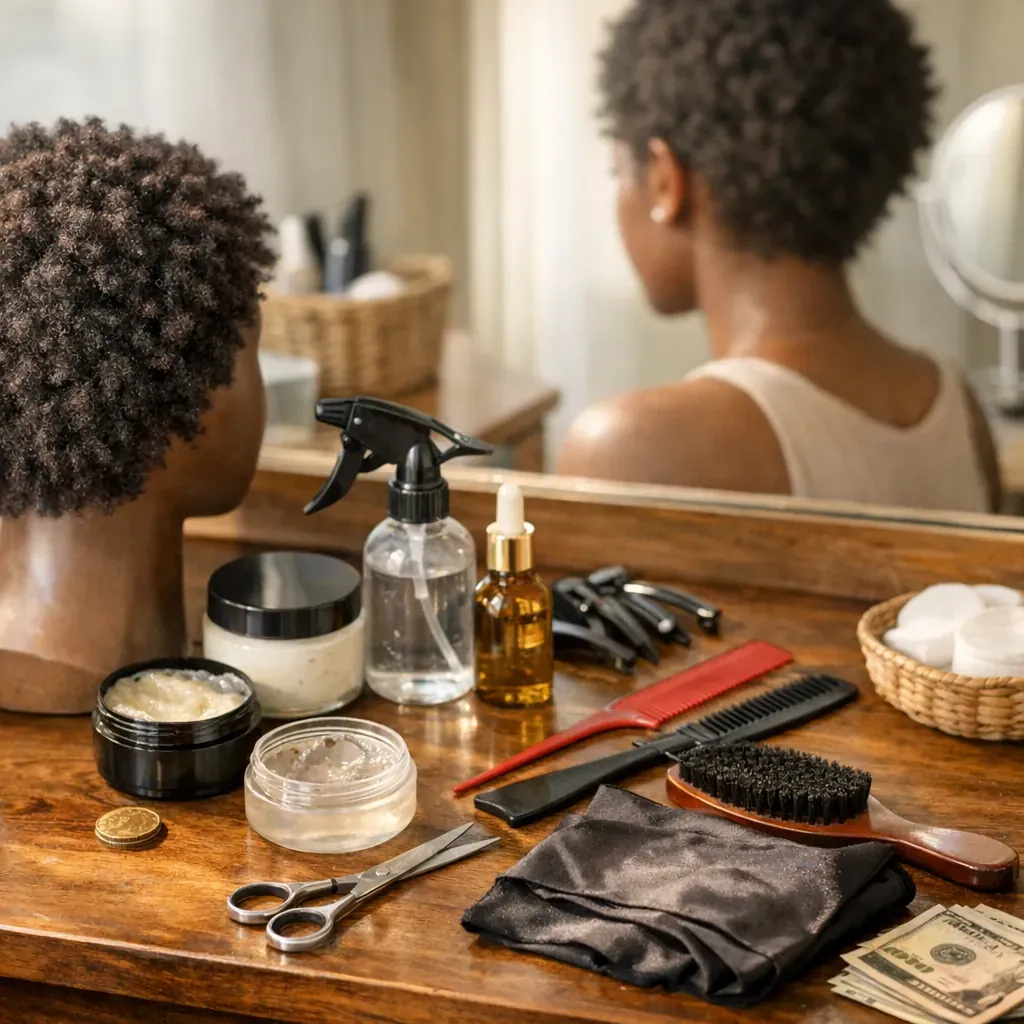 Prix, matériel et temps&nbsp;: quel budget pour une coiffure afro courte facile&nbsp;?