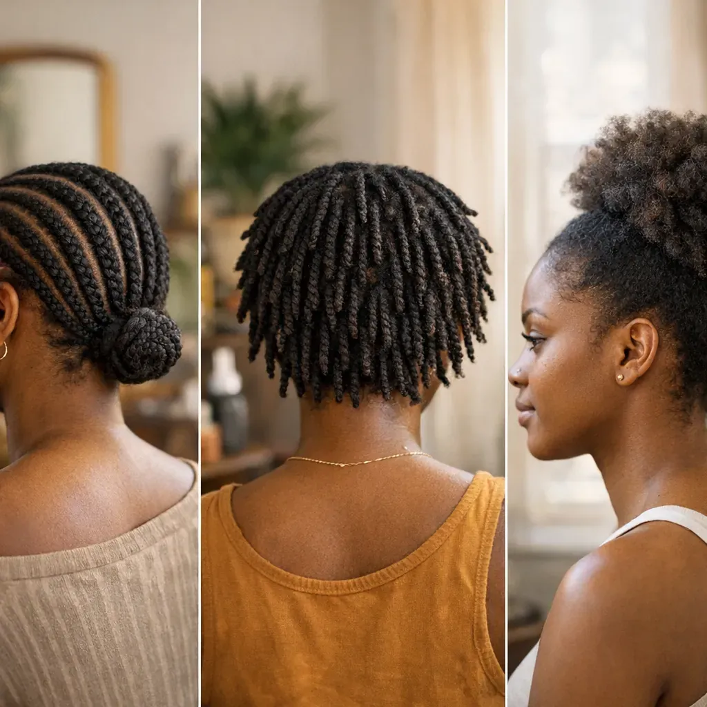 Cornrows, mini twists, puff&nbsp;: protéger sans trop tirer sur les cheveux courts