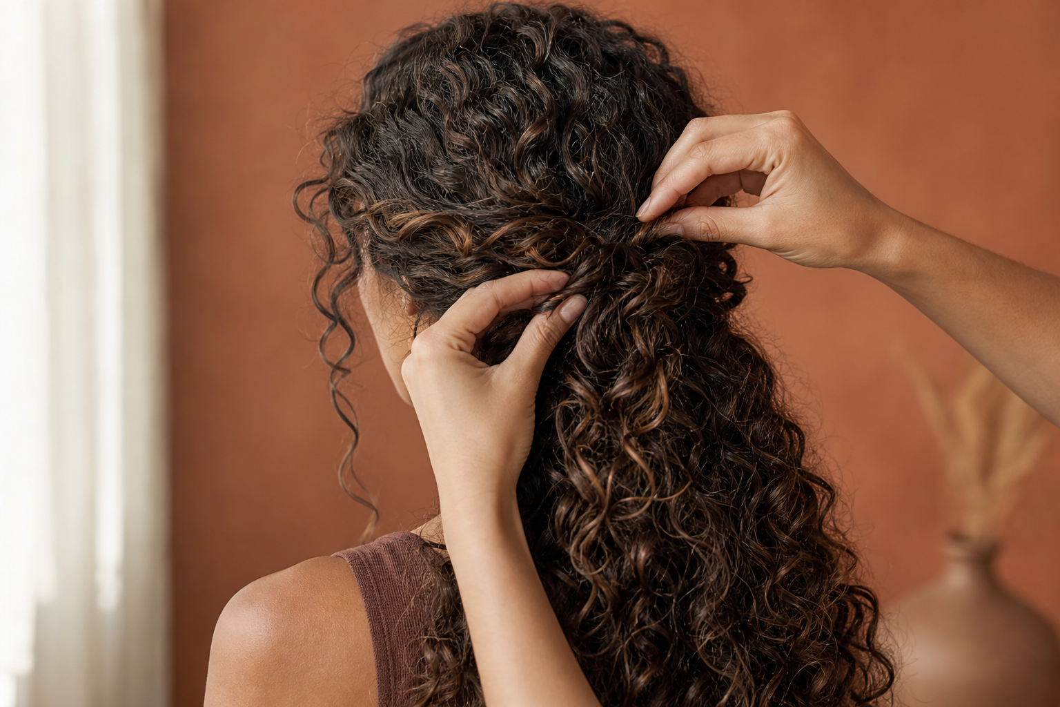 Les coiffures pour cheveux bouclés longs subliment vos longueurs