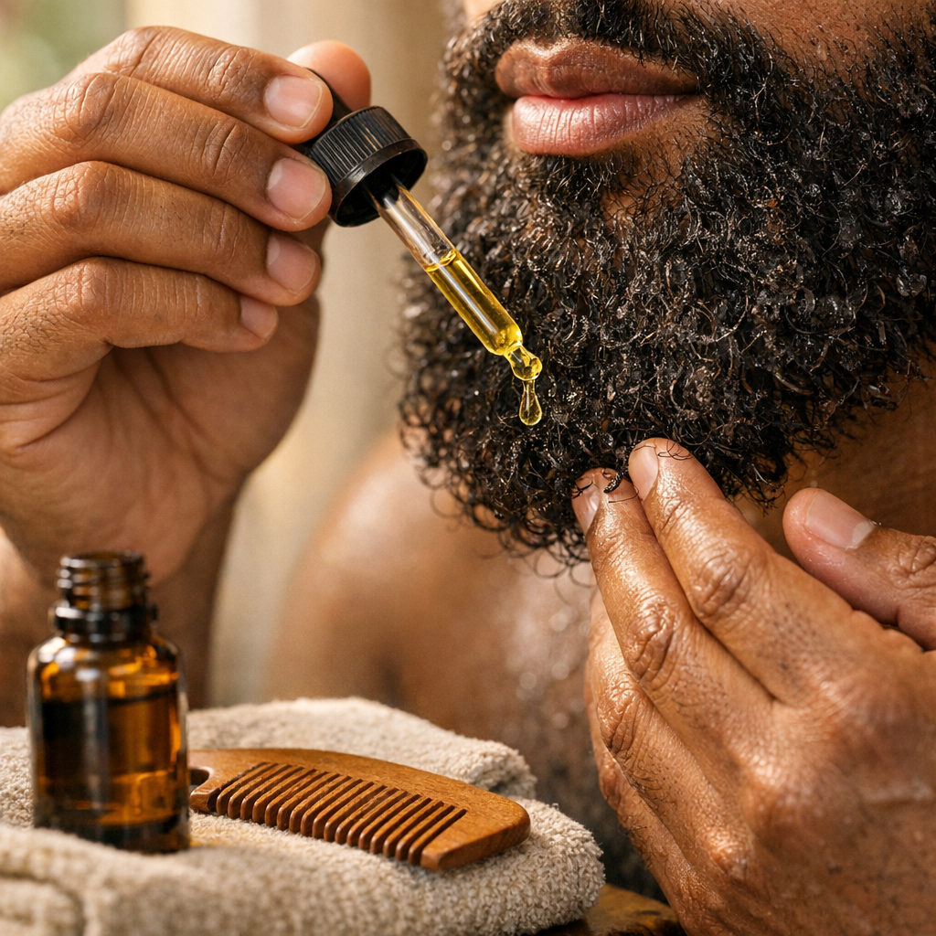 Comment utiliser l’Huile de ricin sur la barbe sans effet gras