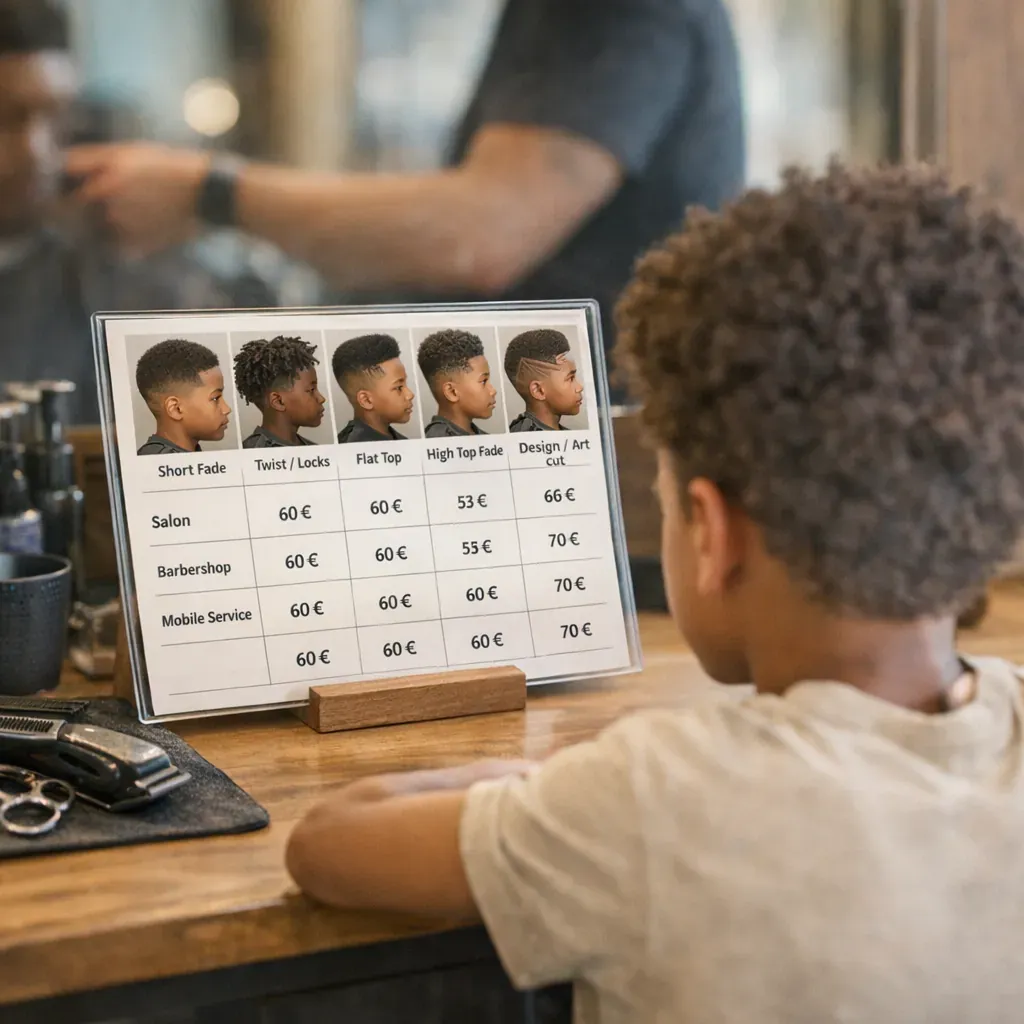 Prix d’une coiffure afro garçon : tableau comparatif à sourcer avant réservation