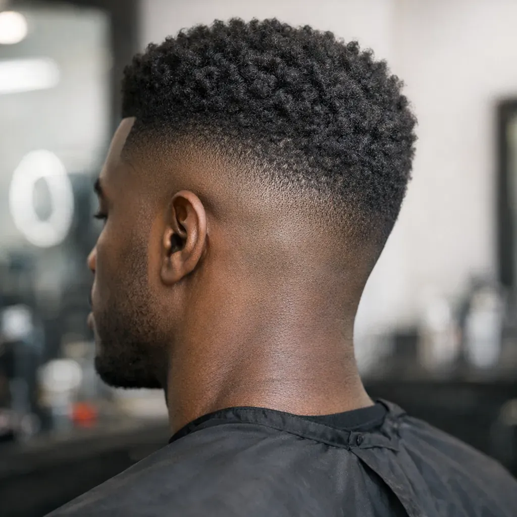 La coupe de cheveux Afro dégradée pour homme varie selon la texture