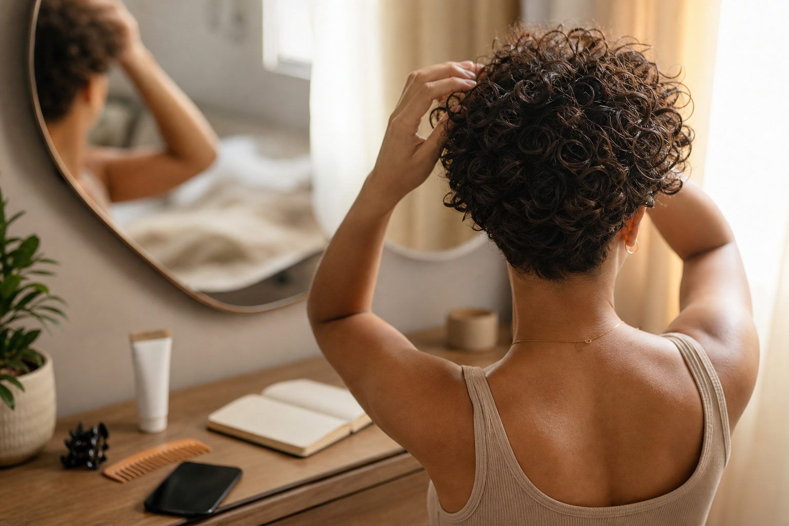 Préparer le rendez-vous et coiffer des cheveux courts et bouclés