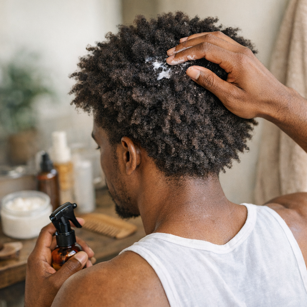 Entretenir une coiffure afro masculine sans dessécher les cheveux
