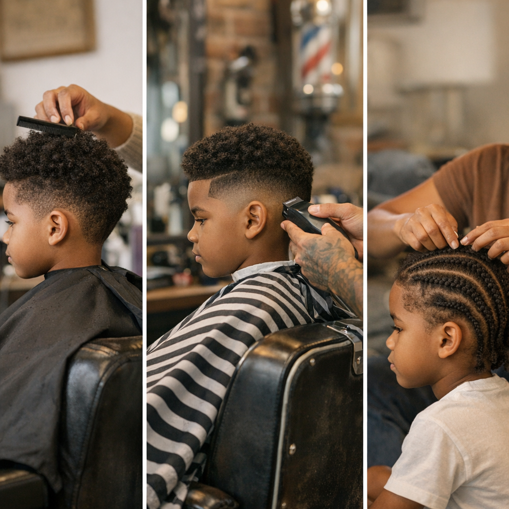 Prix d’une coupe garçon cheveux crépus : comparatif salon, barber et coiffures protectrices