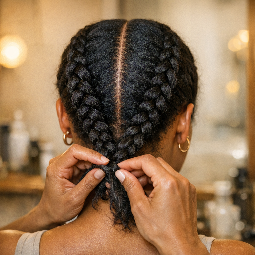 Comment faire Deux Tresses Africaines sans tirer les cheveux ?