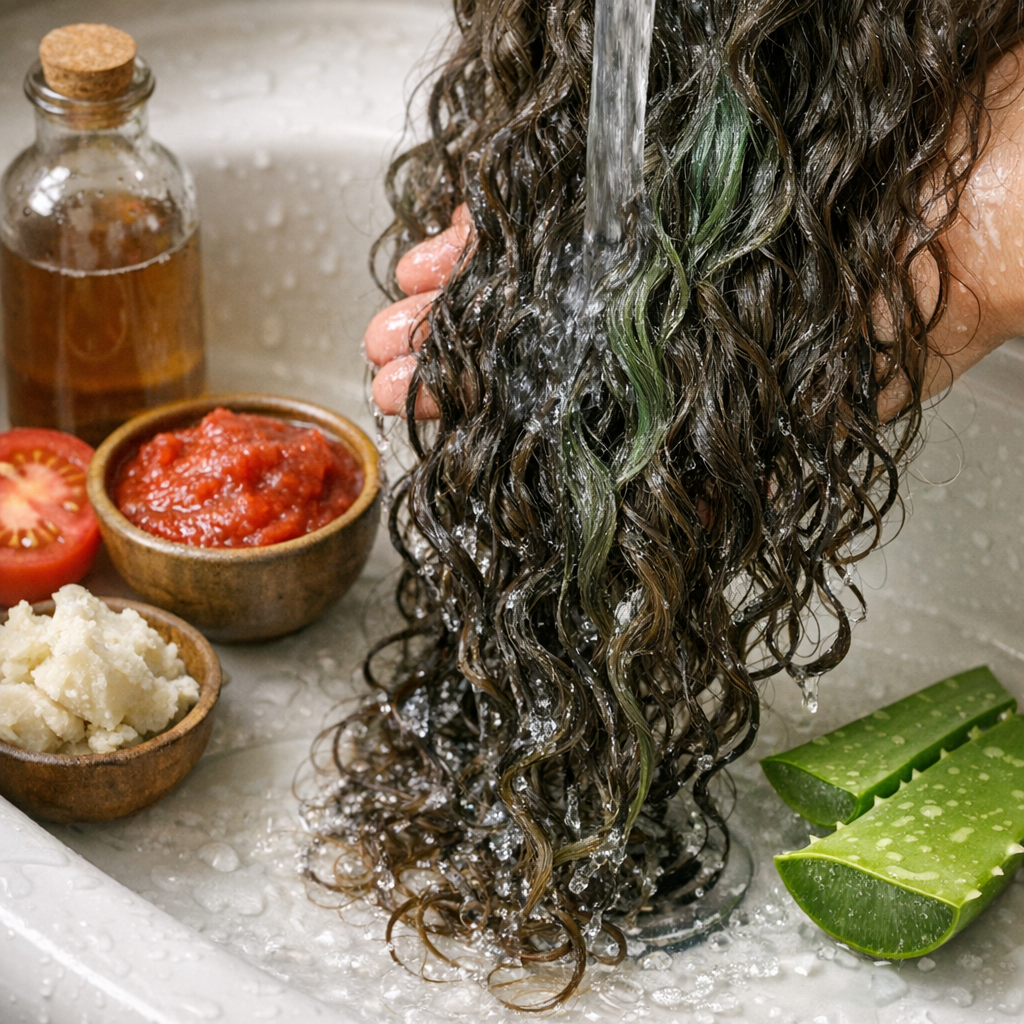 Comment enlever un reflet vert des cheveux naturellement ?