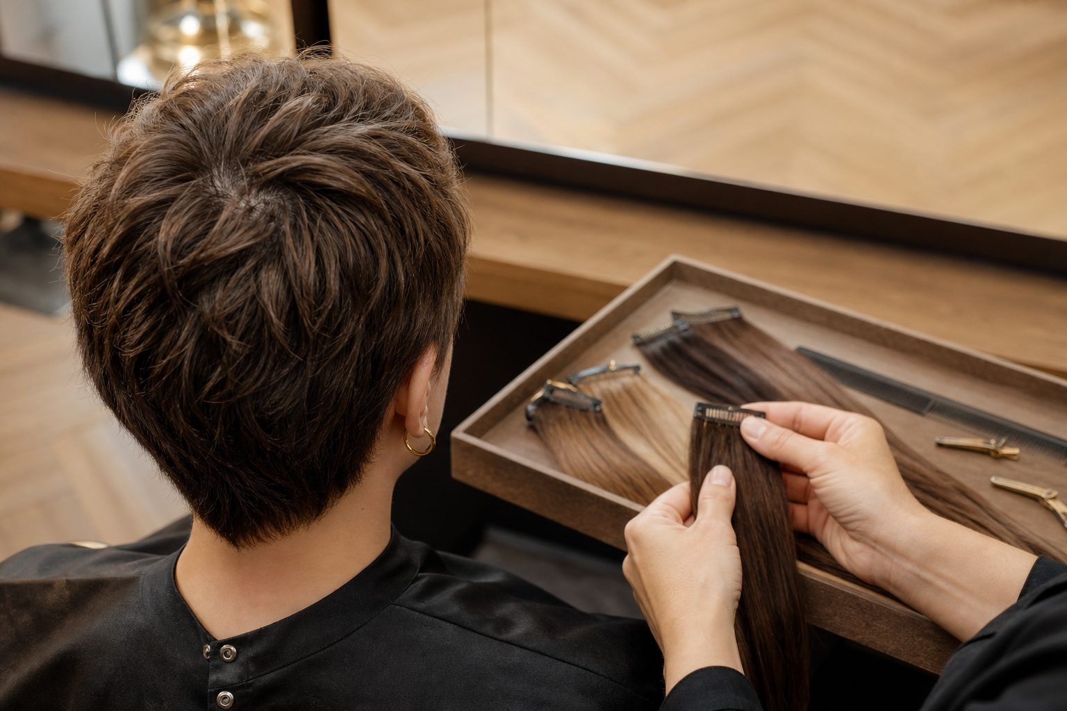 Coiffer les cheveux courts en repousse et choisir les extensions avec discernement