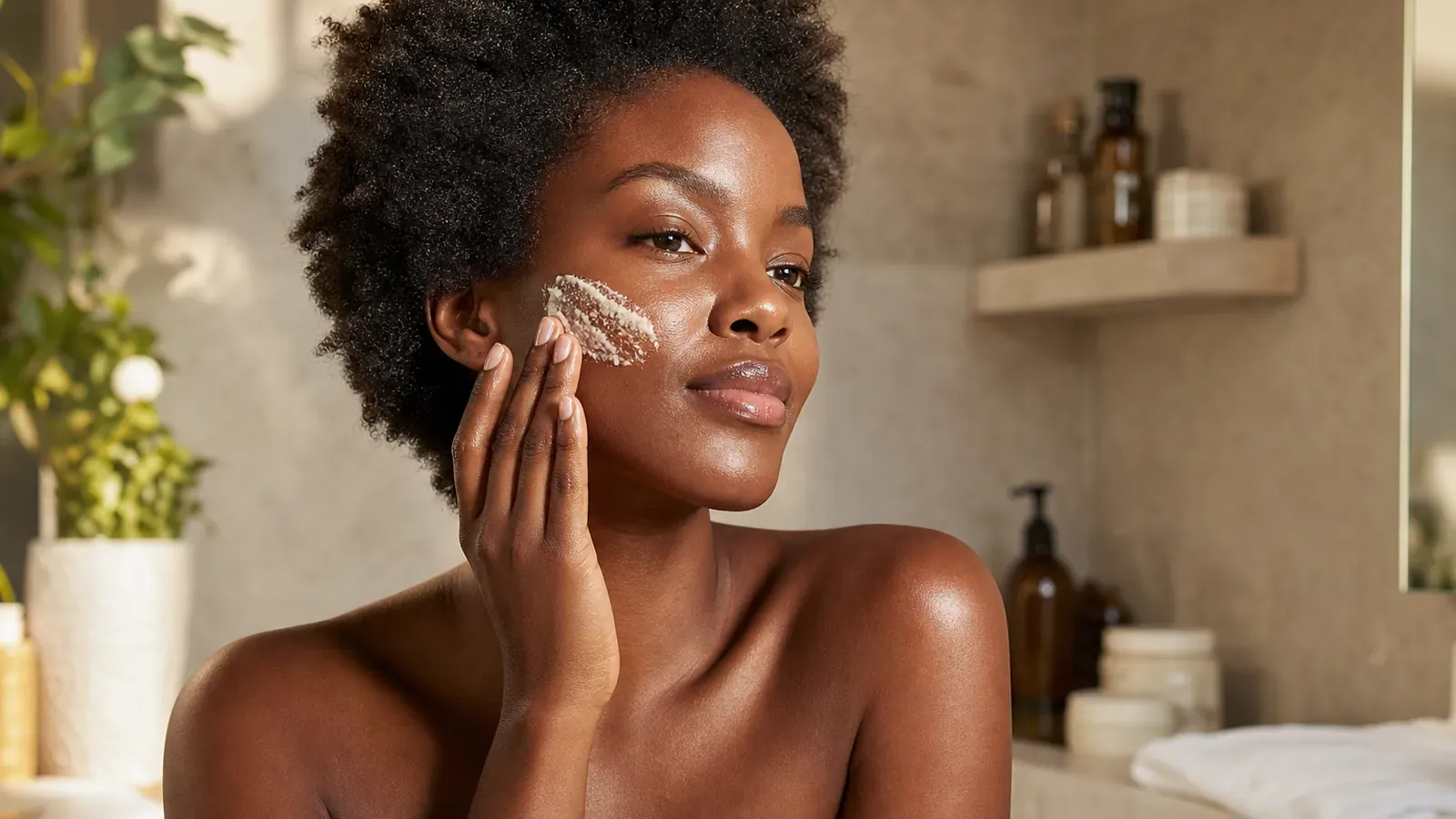 Gommage visage peau noire : la bonne fréquence sans déclencher de taches
