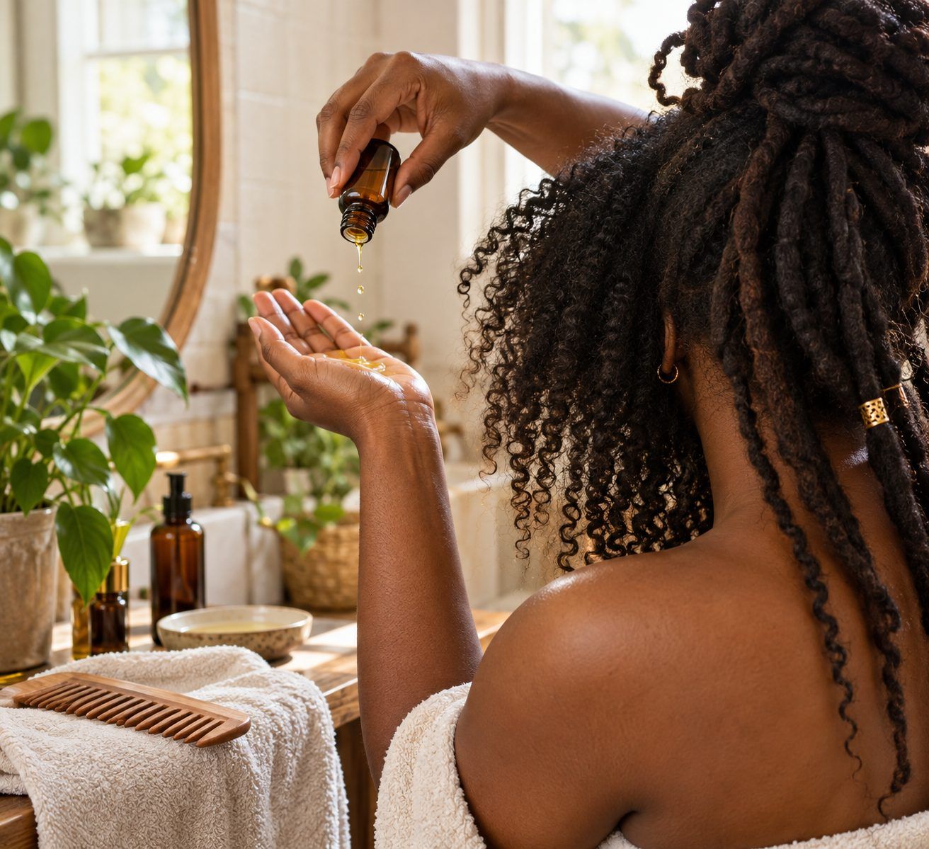 Comment utiliser l’huile de jojoba sur les cheveux crépus, bouclés ou en locks ?