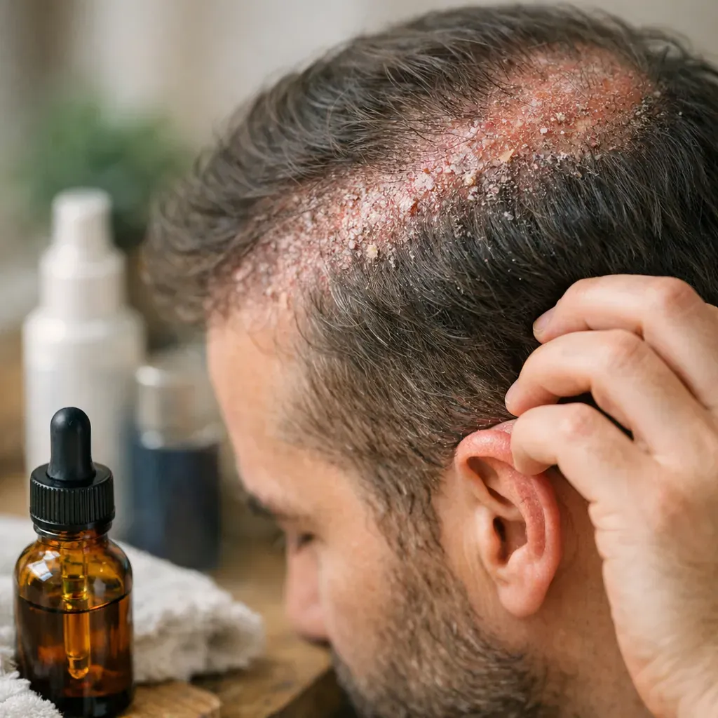 Cuir chevelu sec, croûtes, démangeaisons ou minoxidil : les cas où il faut adapter