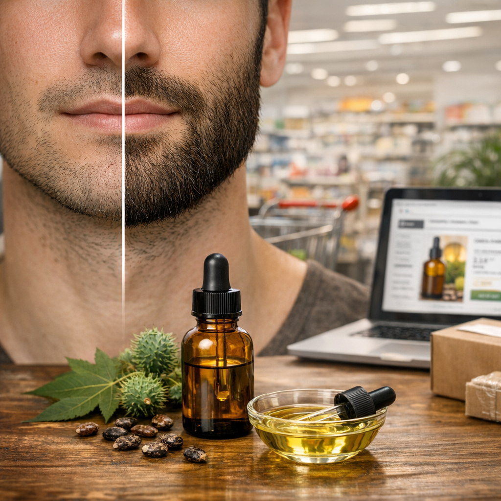 Huile de ricin barbe&nbsp;: prix, pharmacie, grande surface ou e-commerce&nbsp;?