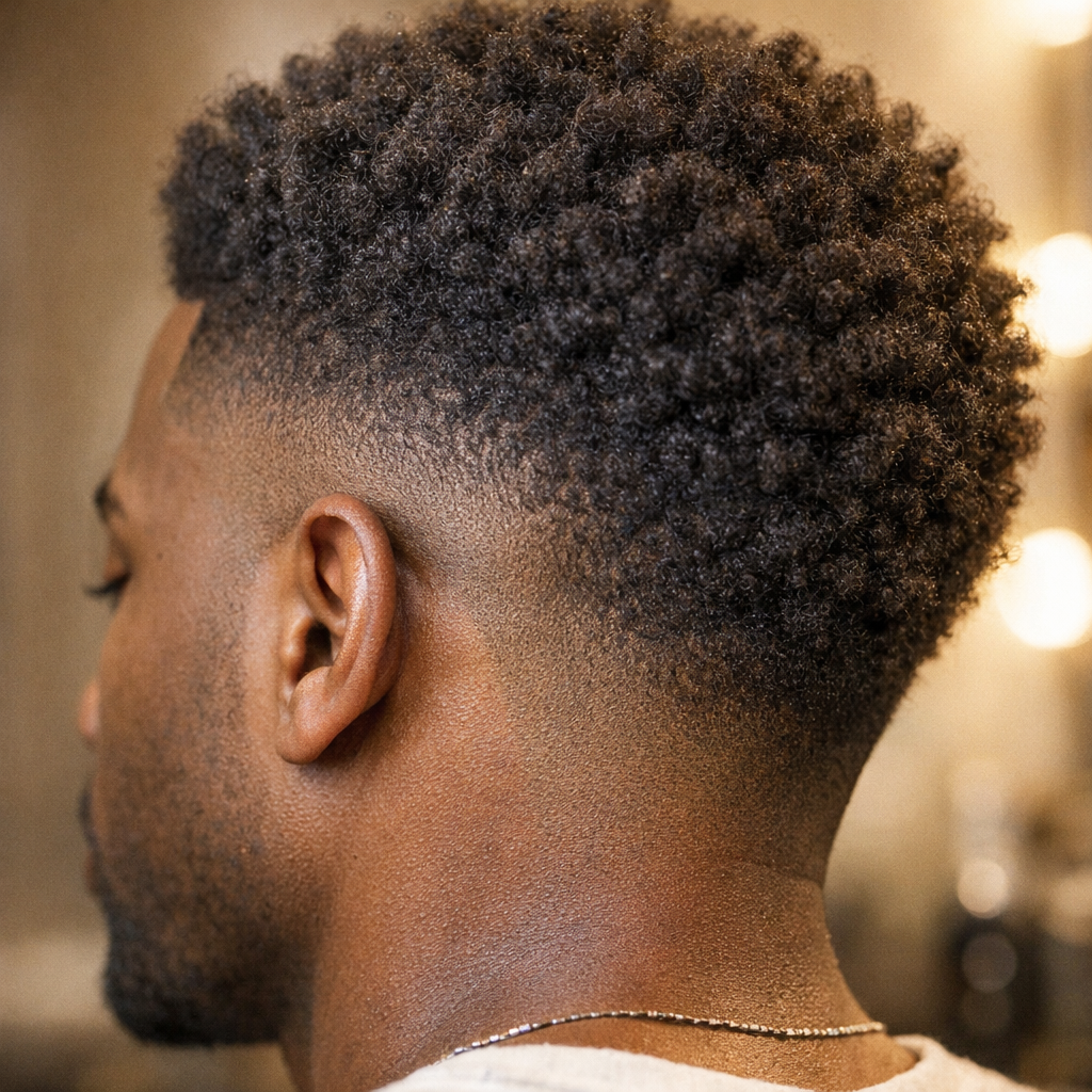 Le Low Taper Fade Afro affine la coupe sans perdre le volume