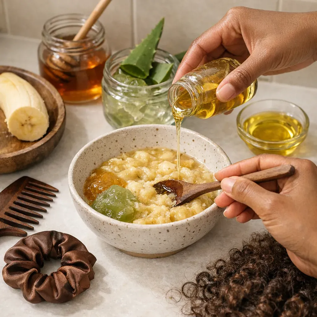 Un Masque cheveux maison à la banane : 5 recettes sans grumeaux