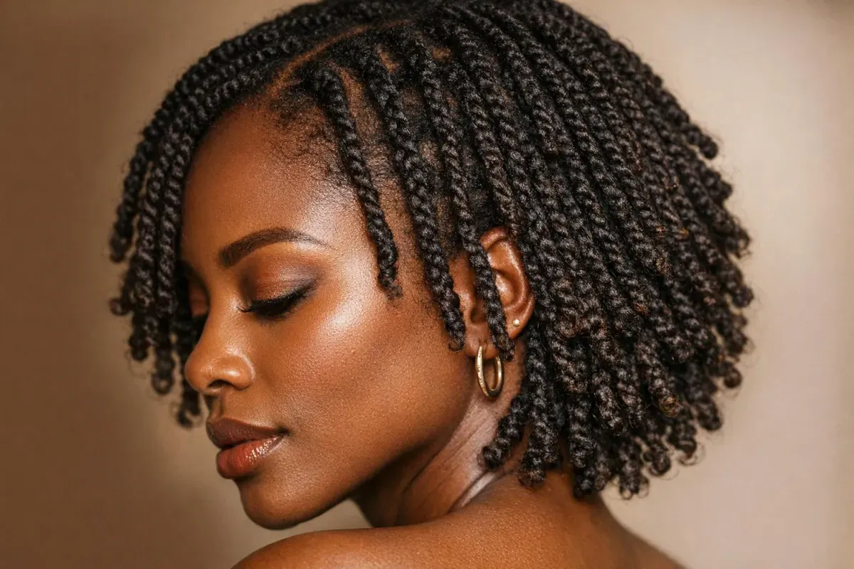 Mini twists sur cheveux naturels : guide pratique