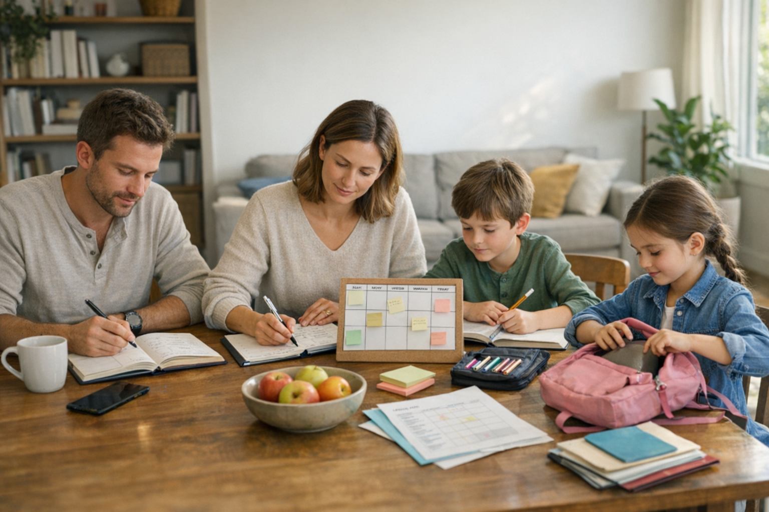 Organiser sa semaine familiale avec plus de douceur