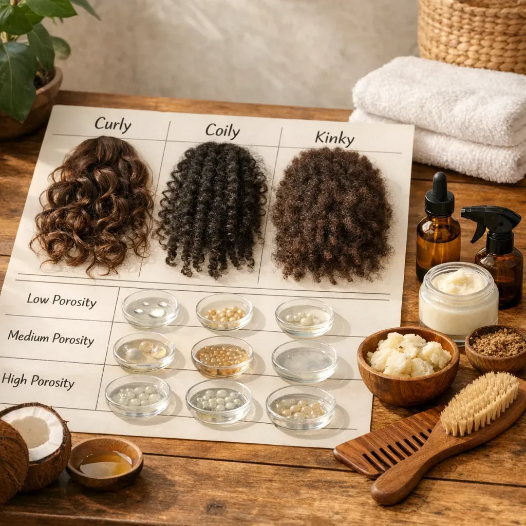 Cheveux crépus, frisés, bouclés&nbsp;: le tableau pour distinguer texture, porosité et soins