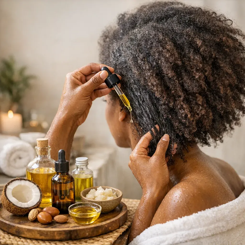 Quelle huile utiliser pour un bain d’huile cheveux crépus : sec, frisé, bouclé ou abîmé ?