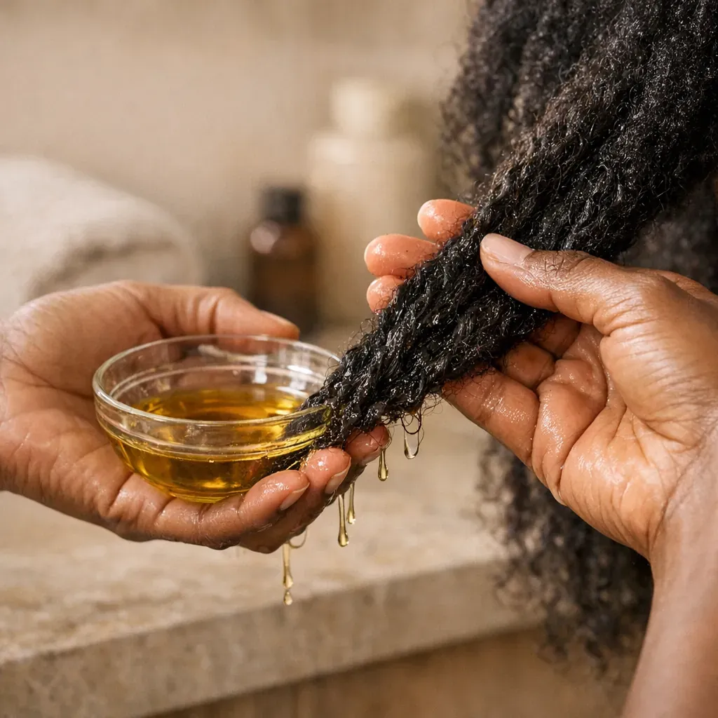 La Recette de Bain d'huile pour cheveux crépus : dosage précis