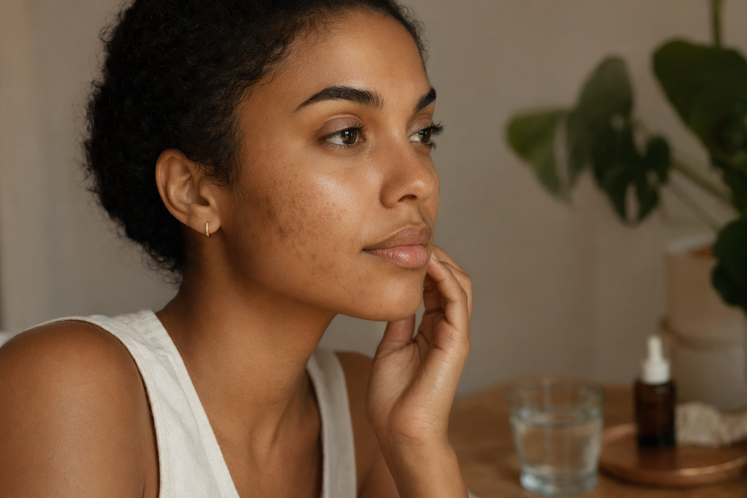 Routine anti-taches post-acné pour peau métisse complète