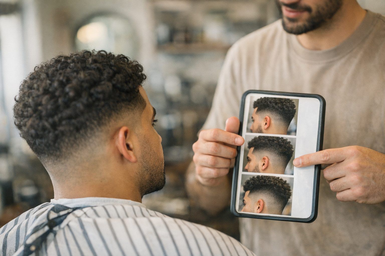 Comment demander un low, mid ou blowout taper à son coiffeur
