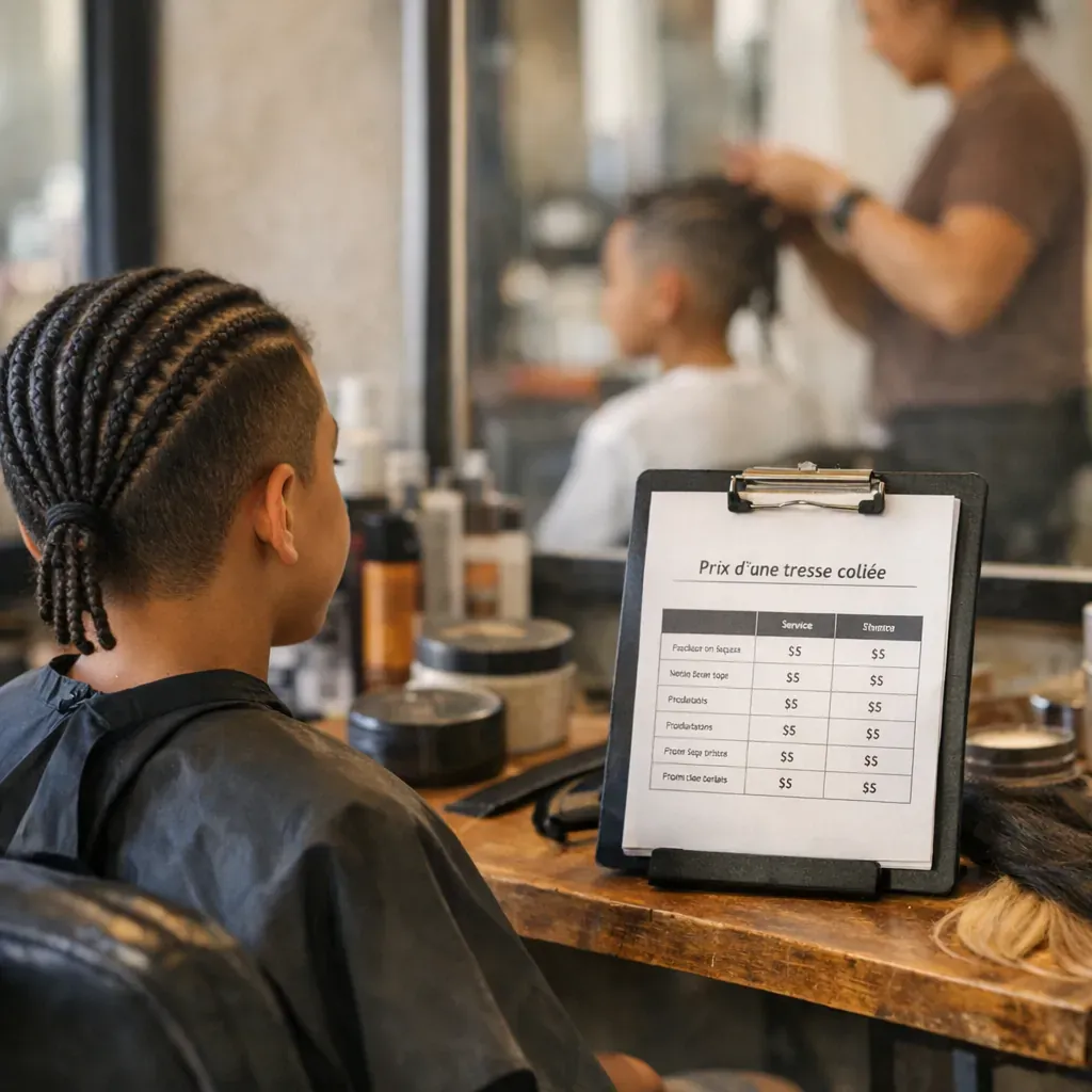 Prix d’une tresse collée garçon : tableau comparatif des prestations en salon