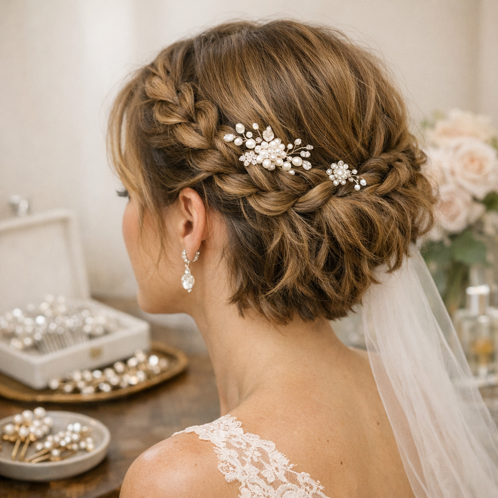 Quels accessoires pour une coiffure de mariage sur cheveux courts ou mi-courts&nbsp;?