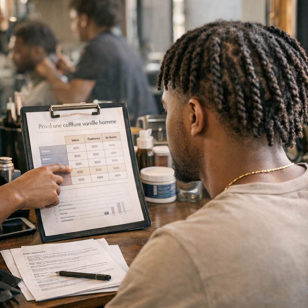 Prix d’une coiffure vanille homme&nbsp;: tableau comparatif et sources